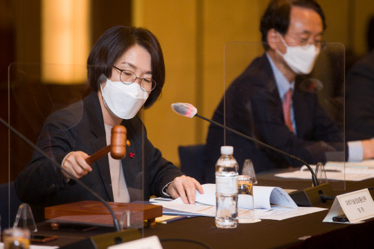 임혜숙 과기정통부 장관이 29일 오후 서울 중구 웨스틴조선호텔에서 열린 '제36회 생명공학종합정책심의회' 를 주재하고 있다. 과기정통부 제공